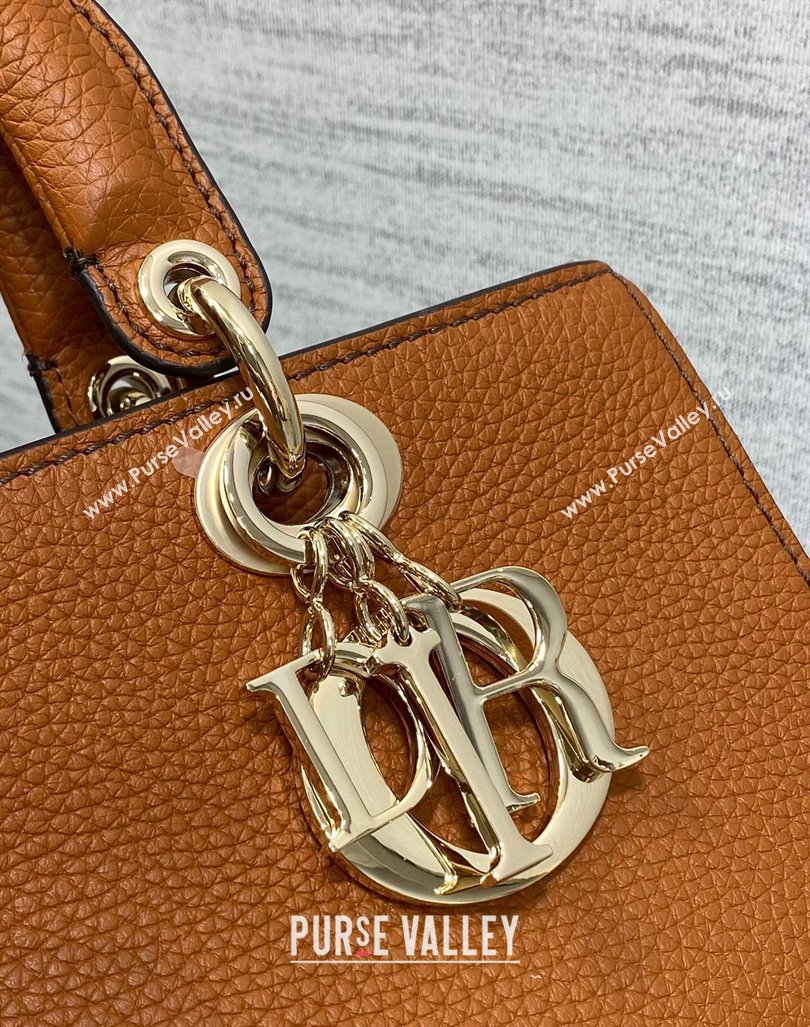 Dior Small Lady D-Sire My ABCDior Tote Bag in Dark Brown Grained Calf Leather 2024 (XXG-240415107)