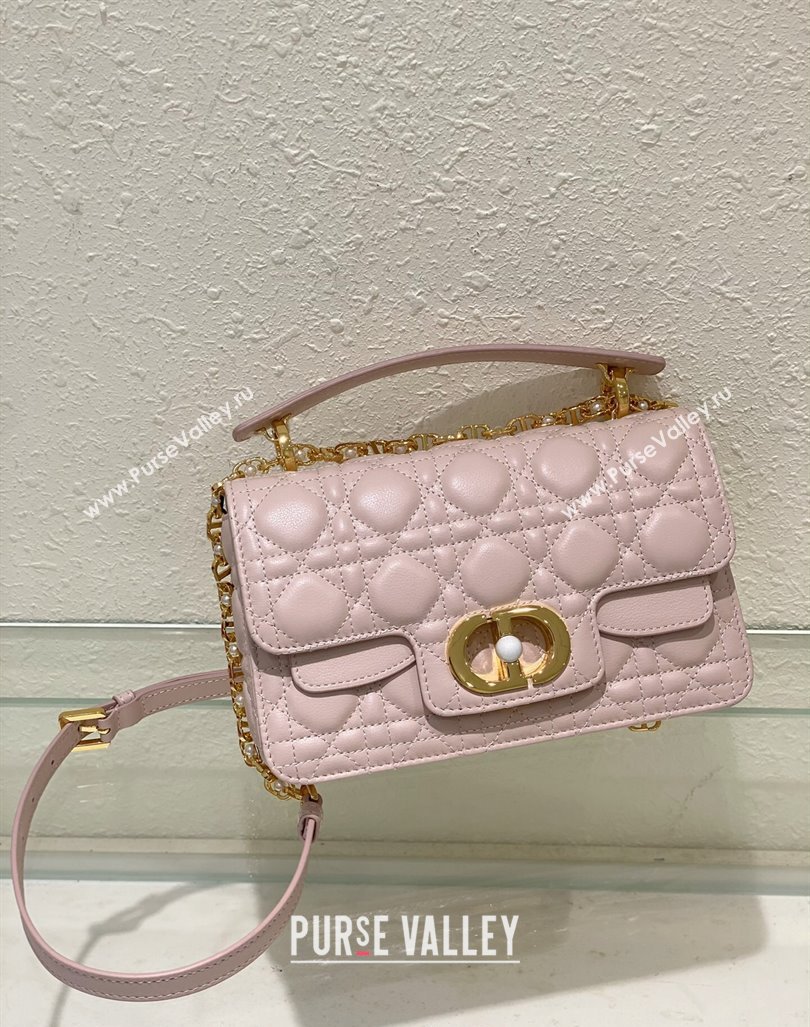 Dior Small Jolie Top Handle Bag in Cannage Calfskin Pink 2024 (BF-240415057)