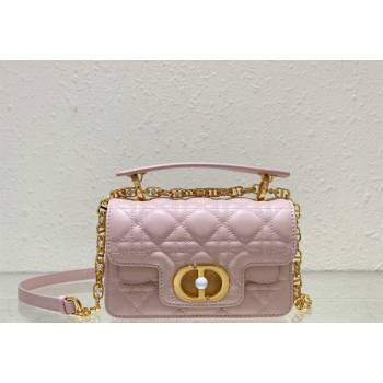 Dior Mini Jolie Top Handle Bag in Cannage Calfskin Pink 2024 (BF-240415054)