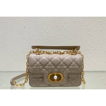 Dior Mini Jolie Top Handle Bag in Cannage Calfskin Grey 2024 (BF-240415055)