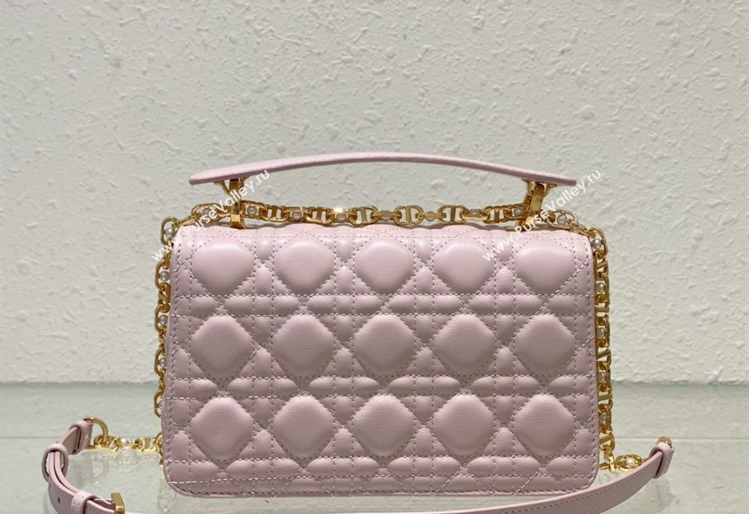 Dior Small Jolie Top Handle Bag in Cannage Calfskin Pink 2024 (BF-240415057)