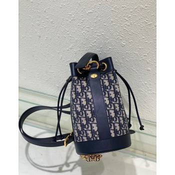 Dior Small Backpack bag in Blue Dior Oblique Jacquard 2024 0523 (BF-240523031)