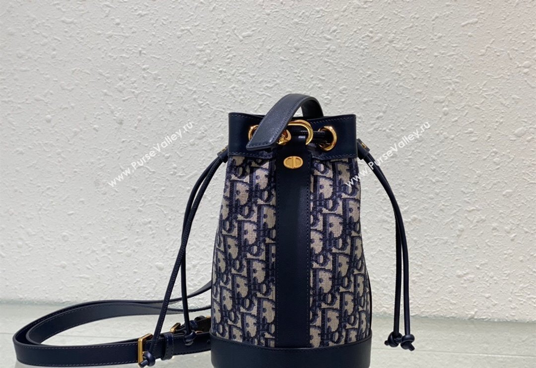 Dior Small Backpack bag in Blue Dior Oblique Jacquard 2024 0523 (BF-240523031)