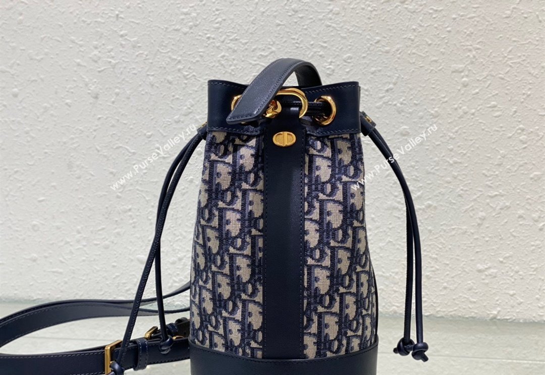 Dior Small Backpack bag in Blue Dior Oblique Jacquard 2024 0523 (BF-240523031)