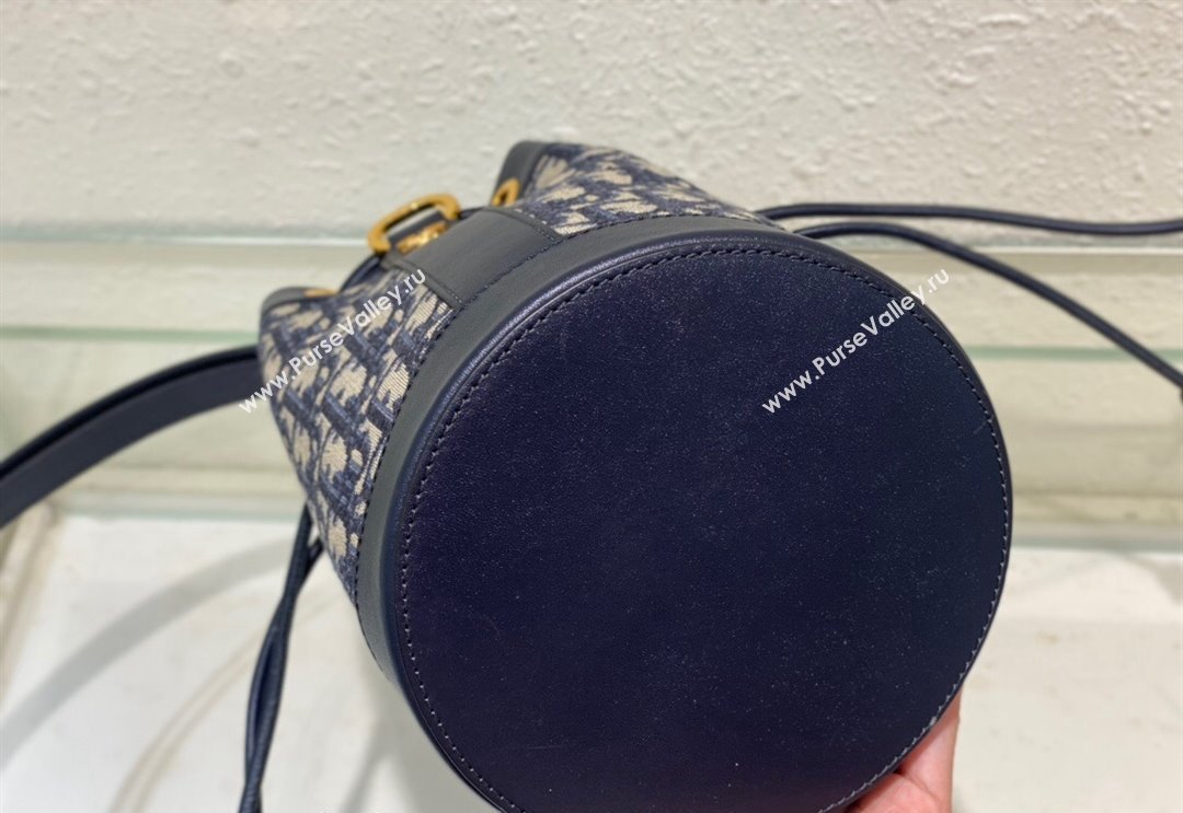 Dior Small Backpack bag in Blue Dior Oblique Jacquard 2024 0523 (BF-240523031)