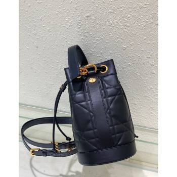 Dior Small Backpack bag in Black Supple Maxicannage Calfskin 2024 0523 (BF-240523032)
