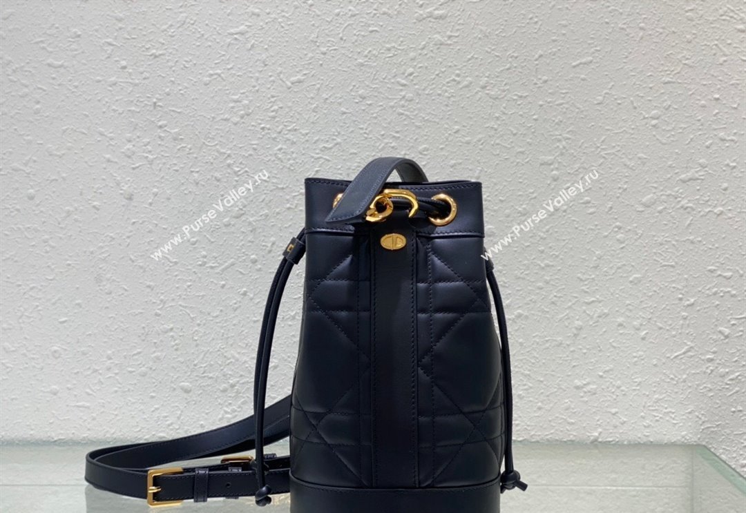 Dior Small Backpack bag in Black Supple Maxicannage Calfskin 2024 0523 (BF-240523032)