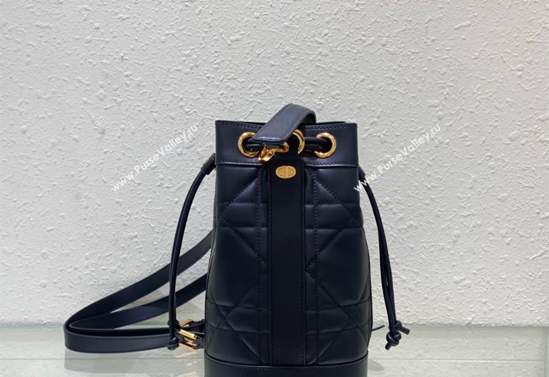 Dior Small Backpack bag in Black Supple Maxicannage Calfskin 2024 0523 (BF-240523032)