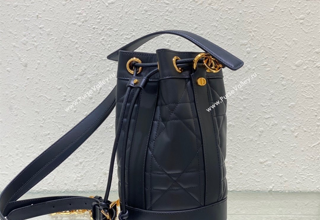 Dior Small Backpack bag in Black Supple Maxicannage Calfskin 2024 0523 (BF-240523032)