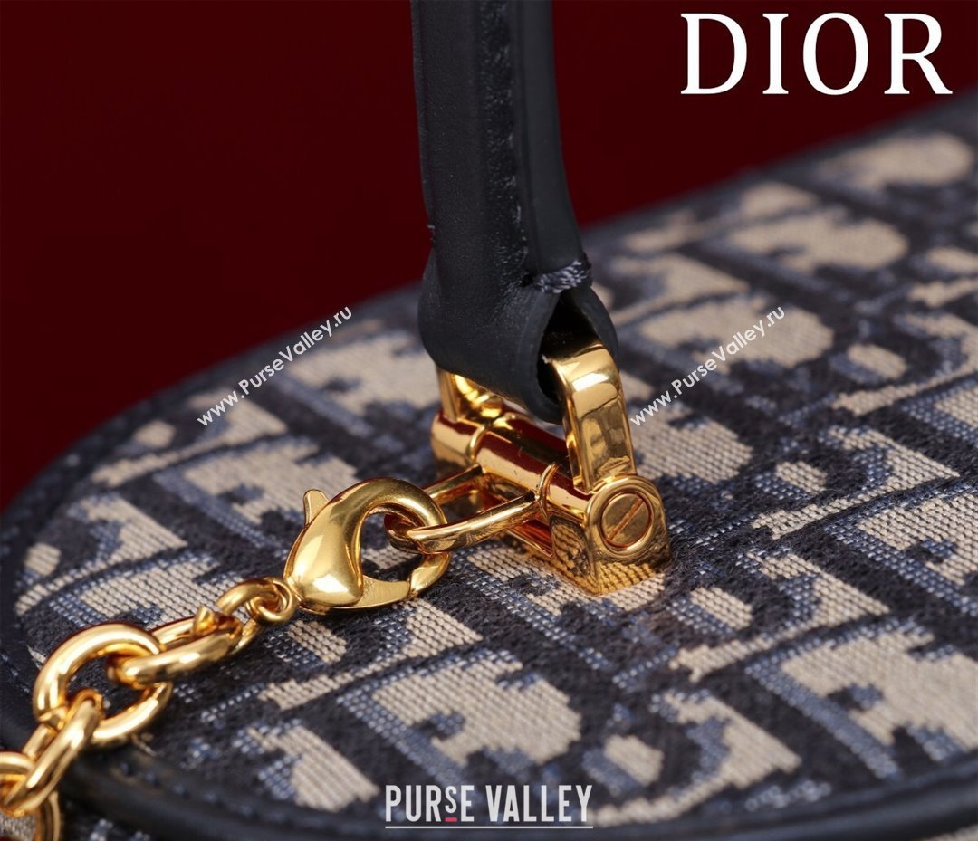 Dior 30 Montaigne Small Vanity Case in Blue Dior Oblique Jacquard 2024 (XXG-240523004)