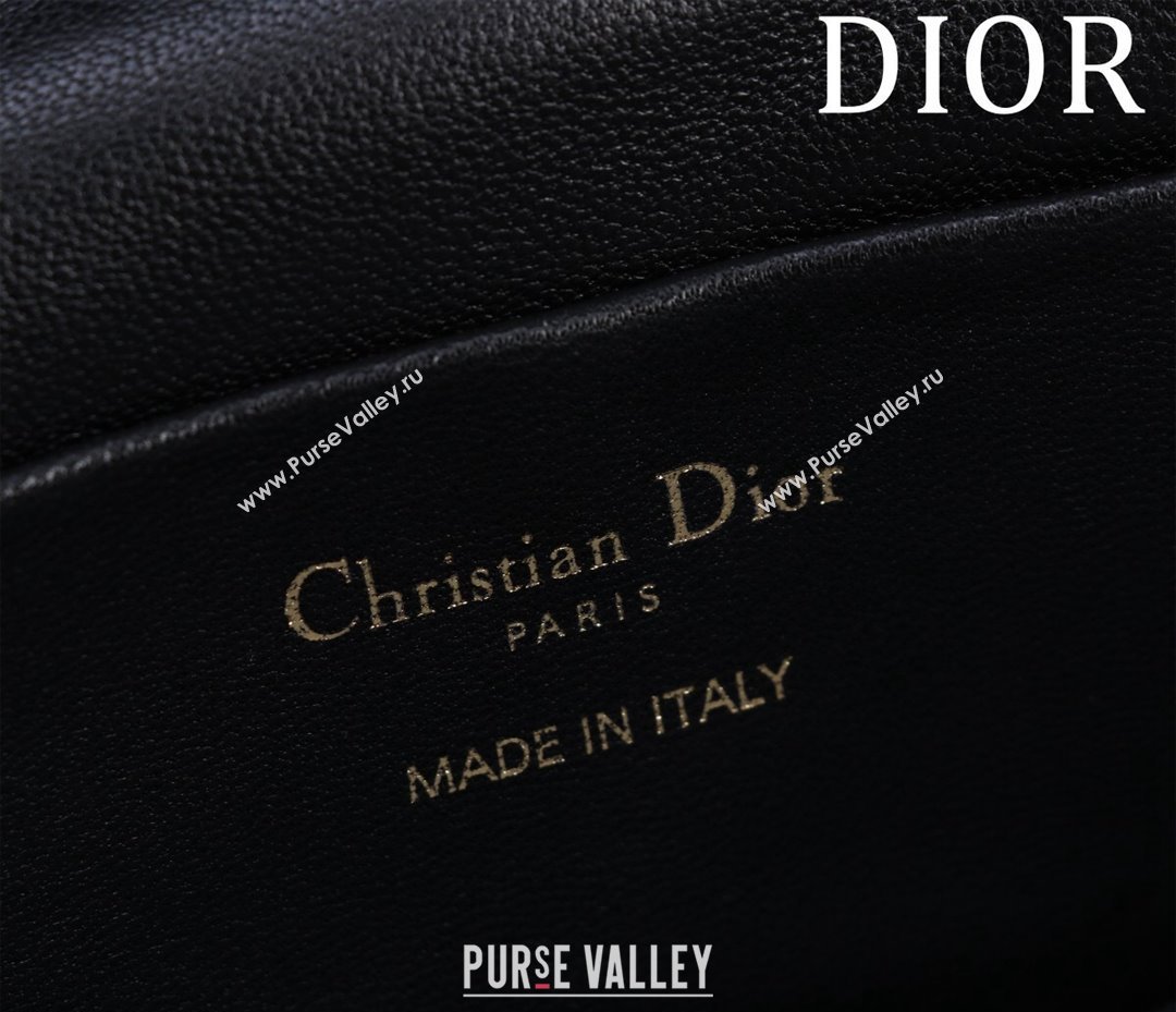 Dior Caro Mini Vanity Case in Black Macrocannage Lambskin 2024 (XXG-240523005)