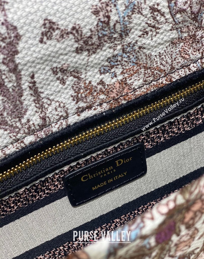 Dior Sac Lady D-lite Medium Bag in Multicolor Dior 4 Saisons Éte Soleil Embroidery Grey 2024 (XXG-240523036)