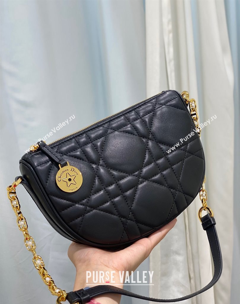 Dior Callisto Moon Mini bag in Cannage Calfskin Black 2024 (BF-240523041)