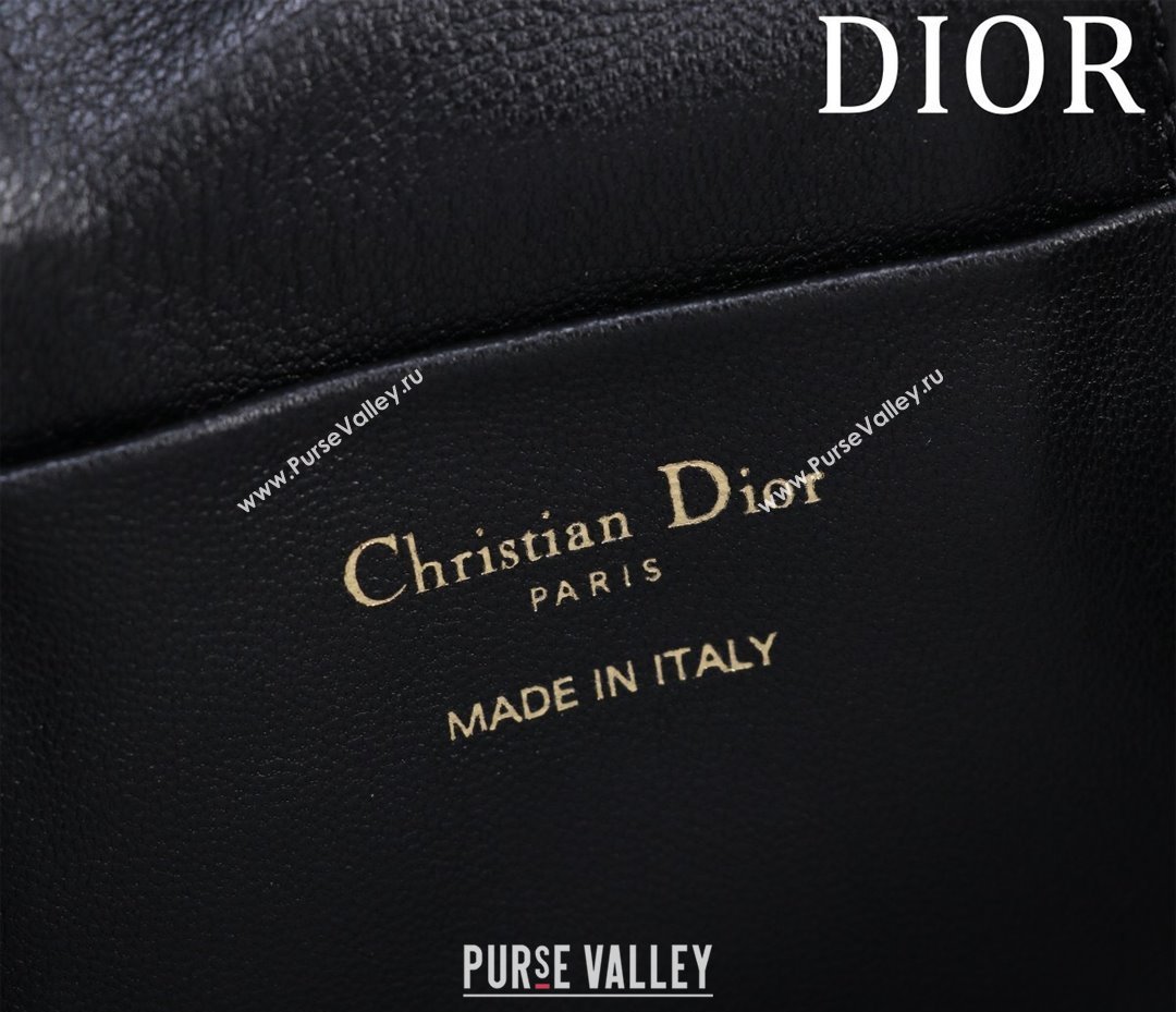 Dior Caro Small Vanity Case in Black Macrocannage Lambskin 2024 (XXG-240523006)