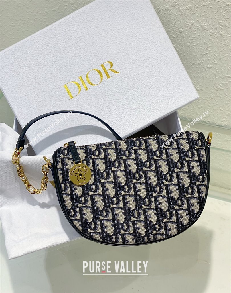 Dior Callisto Moon Mini bag in Blue Dior Oblique Jacquard 2024 (BF-240523039)