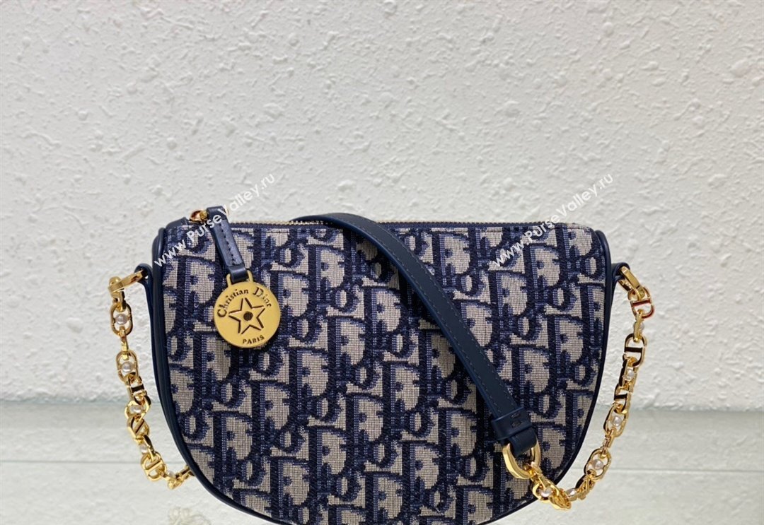 Dior Callisto Moon Mini bag in Blue Dior Oblique Jacquard 2024 (BF-240523039)