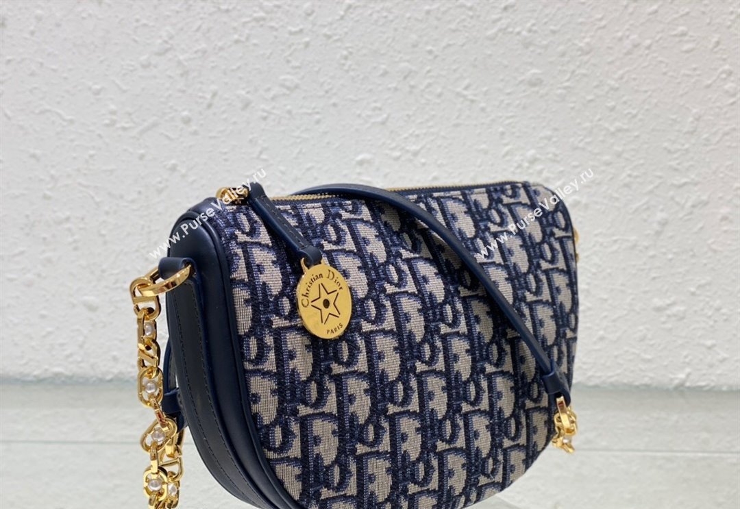 Dior Callisto Moon Mini bag in Blue Dior Oblique Jacquard 2024 (BF-240523039)