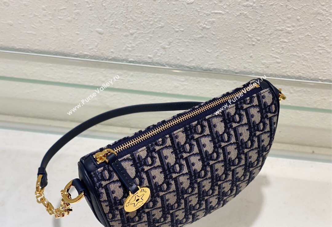 Dior Callisto Moon Mini bag in Blue Dior Oblique Jacquard 2024 (BF-240523039)