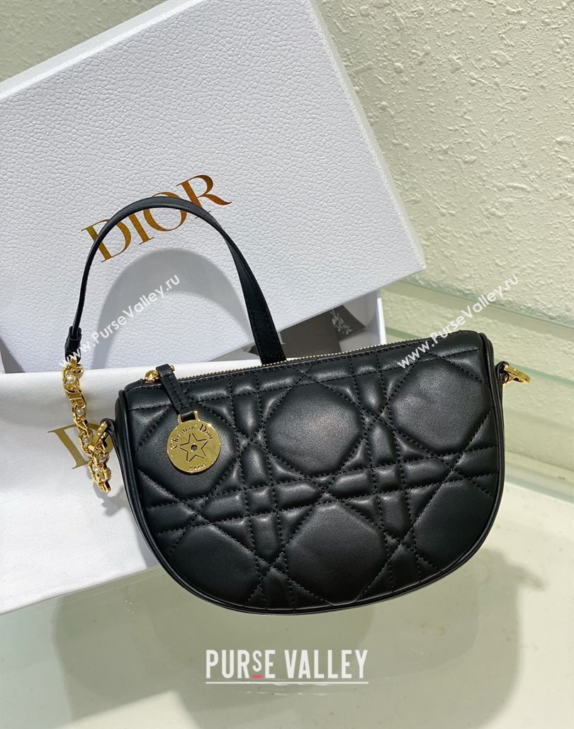 Dior Callisto Moon Mini bag in Cannage Calfskin Black 2024 (BF-240523041)