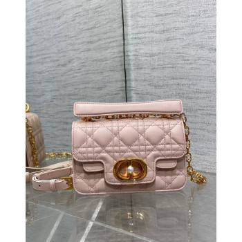 Dior Mini Jolie Top Handle Bag in Cannage Calfskin Pink 2024 (XXG-240523047)