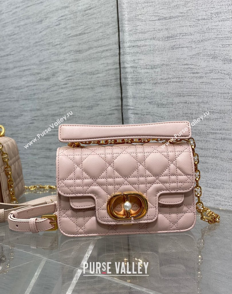 Dior Mini Jolie Top Handle Bag in Cannage Calfskin Pink 2024 (XXG-240523047)