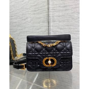 Dior Mini Jolie Top Handle Bag in Cannage Calfskin Black 2024 (XXG-240523049)