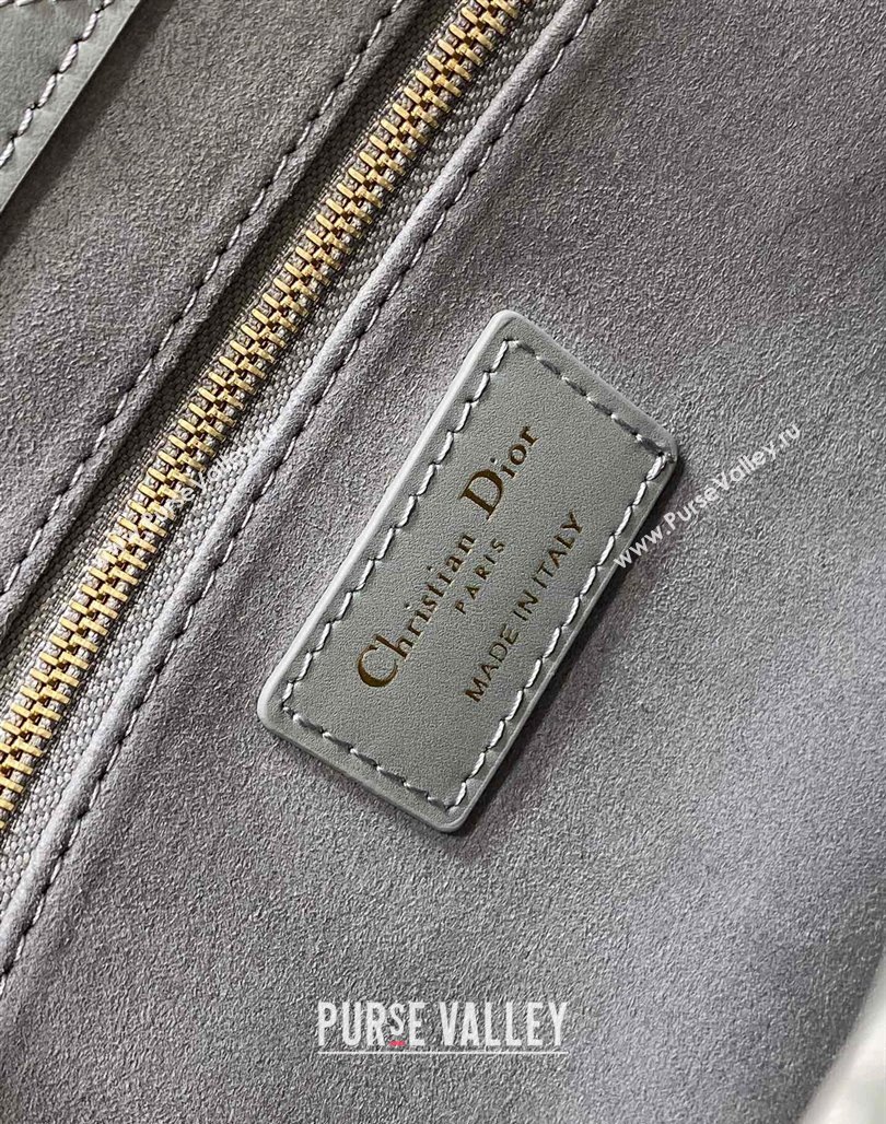 Dior Small Book Tote Bag in Macrocannage Calfskin Grey 2024 (XXG-240523008)