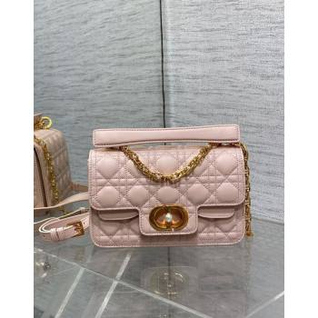 Dior Small Jolie Top Handle Bag in Cannage Calfskin Pink 2024 (XXG-240523050)