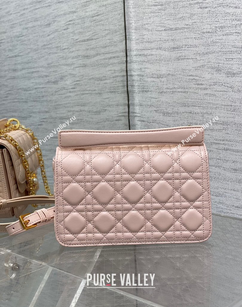 Dior Small Jolie Top Handle Bag in Cannage Calfskin Pink 2024 (XXG-240523050)