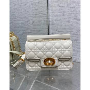 Dior Small Jolie Top Handle Bag in Cannage Calfskin White 2024 (XXG-240523051)