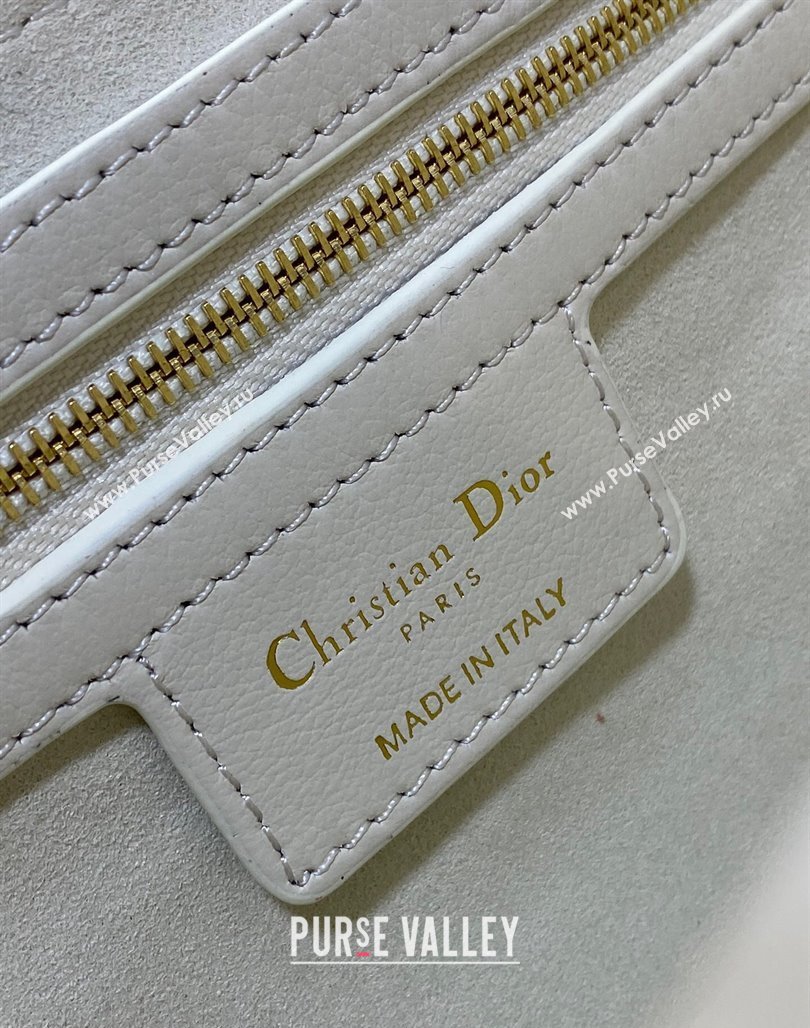 Dior Small Jolie Top Handle Bag in Cannage Calfskin White 2024 (XXG-240523051)