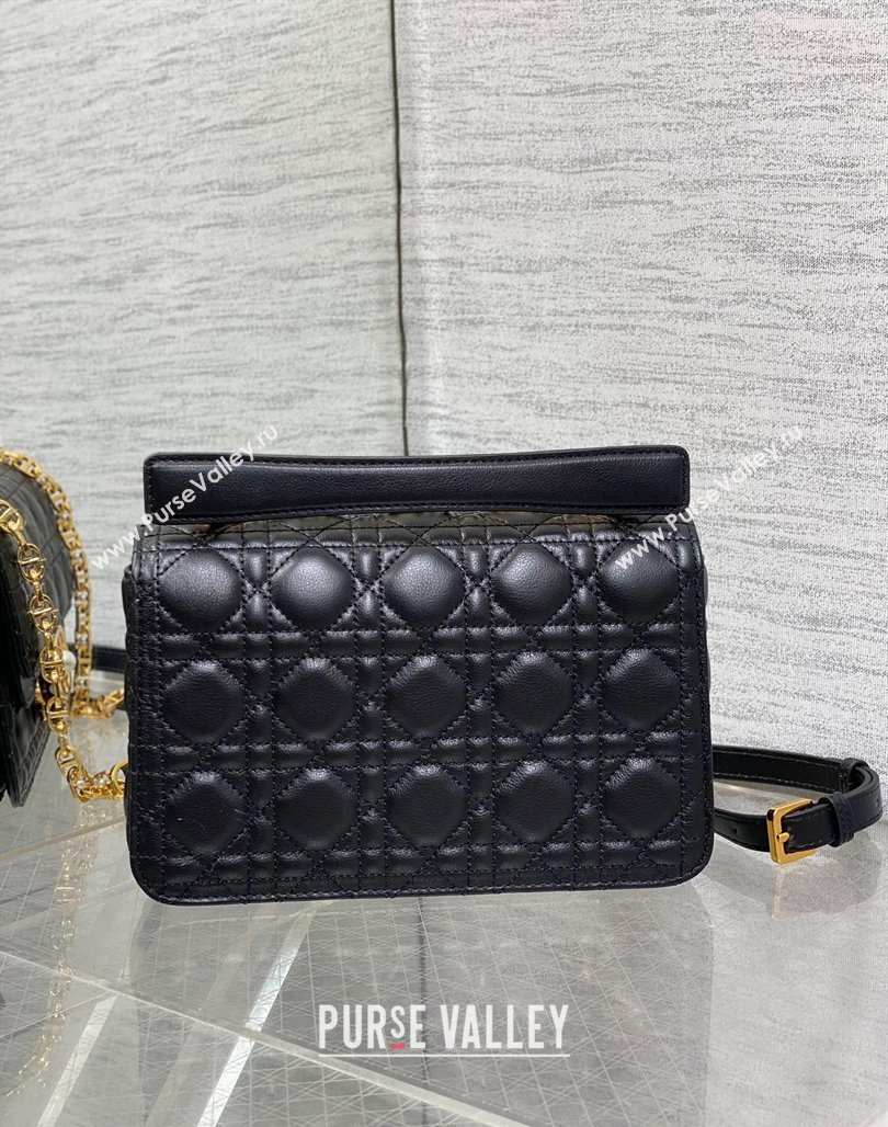 Dior Small Jolie Top Handle Bag in Cannage Calfskin Black 2024 (XXG-240523052)