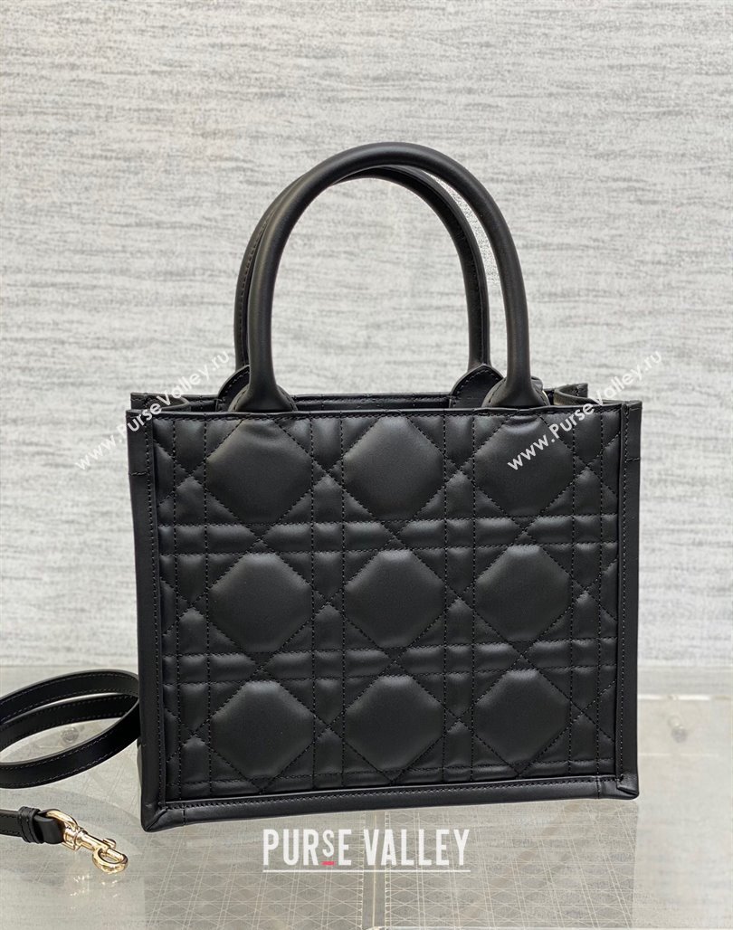 Dior Small Book Tote Bag in Macrocannage Calfskin Black 2024 (XXG-240523010)