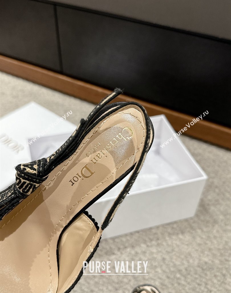 Dior JAdior Slingback Pumps 9.5cm in Beige Yellow Straw 2024 0604 (KL-240604042)