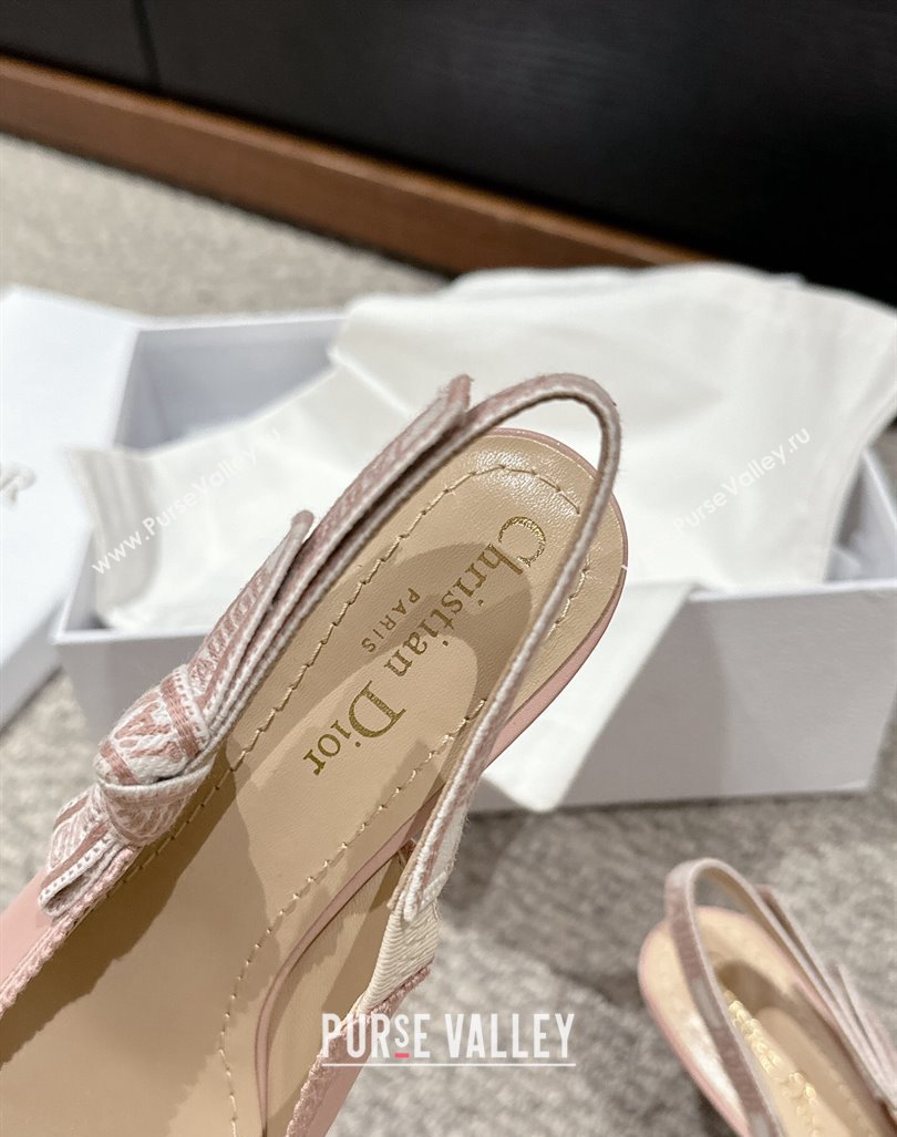 Dior JAdior Slingback Pumps/Ballet Flats in Light Pink Lambskin 2024 0604 (KL-240604047)