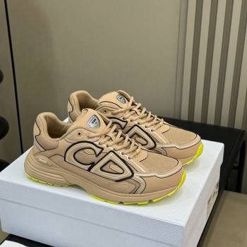 Dior B30 Sneakers in Mesh and Technical Fabric with Reflective Side Beige 2024 (KL-240604074)