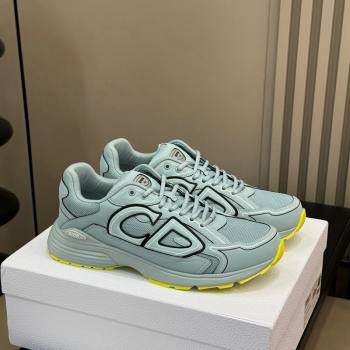 Dior B30 Sneakers in Mesh and Technical Fabric with Reflective Side Light Green 2024 (KL-240604075)