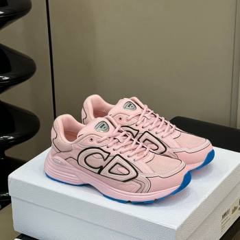 Dior B30 Sneakers in Mesh and Technical Fabric with Reflective Side Light Pink 2024 (KL-240604076)