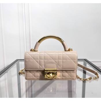 Dior Mini Dior Ange Top handle Bag in Macrocannage Calfskin Beige 2024 (BF-240624087)