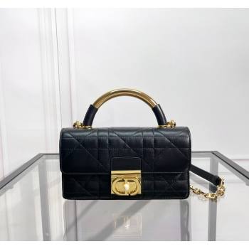 Dior Mini Dior Ange Top handle Bag in Macrocannage Calfskin Black 2024 (BF-240624088)