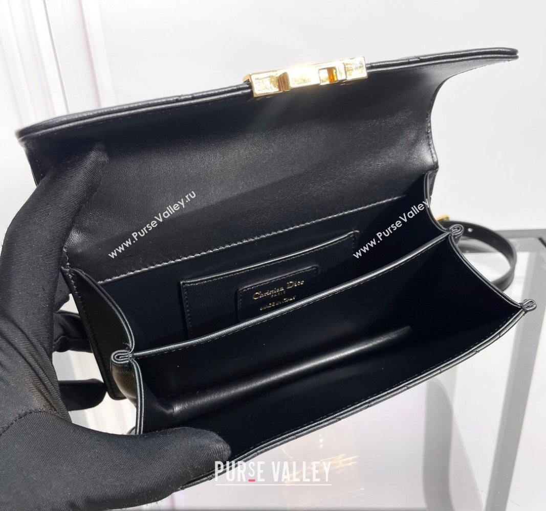 Dior Mini Dior Ange Top handle Bag in Macrocannage Calfskin Black 2024 (BF-240624088)