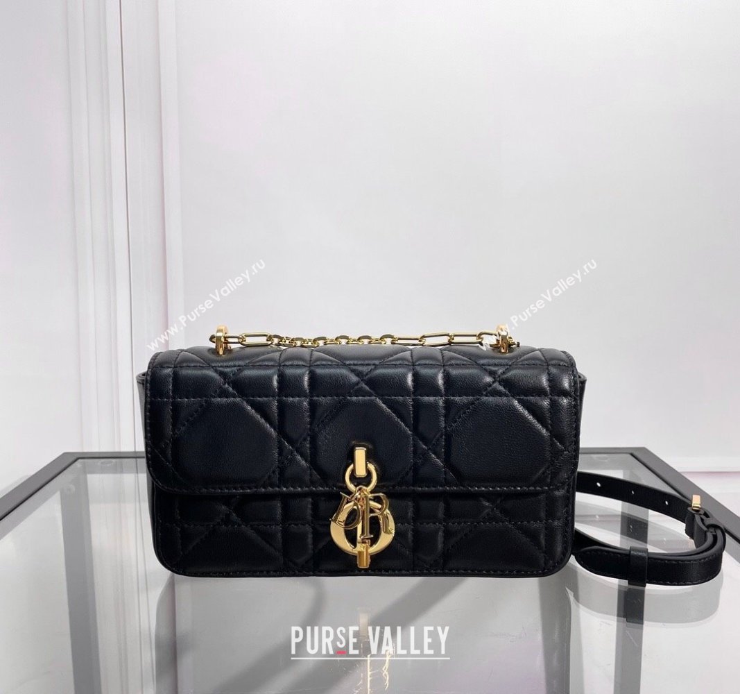 Dior Miss Daisy Mini Bag in Macrocannage Lambskin Black 2024 (BF-240624090)