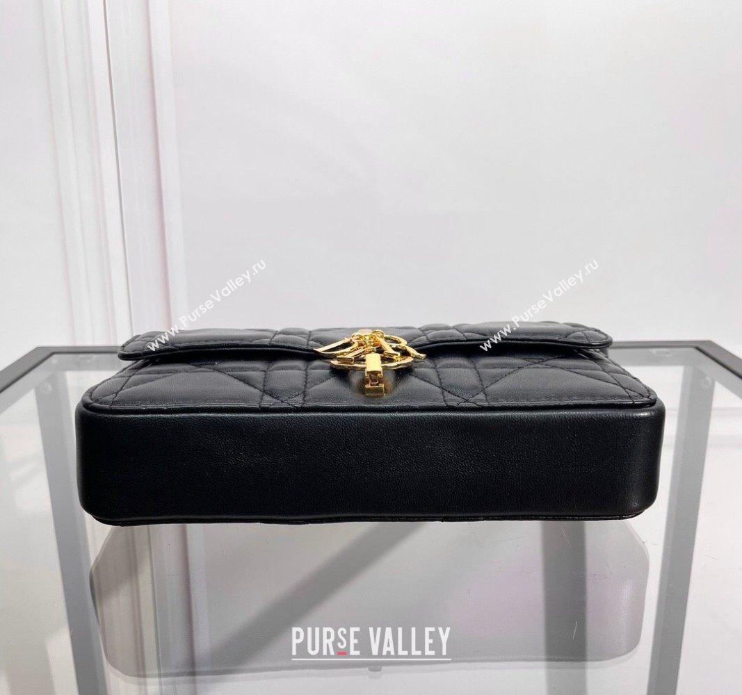 Dior Miss Daisy Mini Bag in Macrocannage Lambskin Black 2024 (BF-240624090)