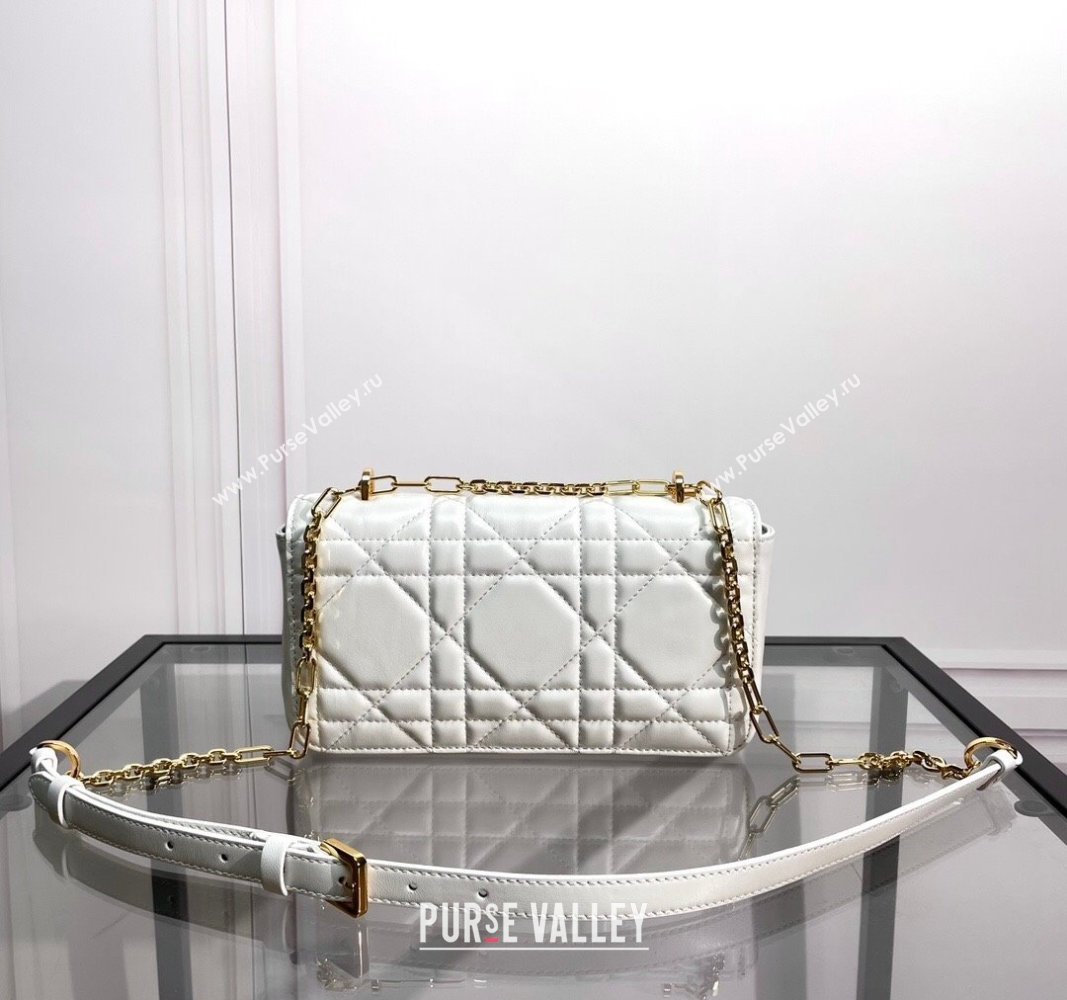 Dior Miss Daisy Mini Bag in Macrocannage Lambskin White 2024 (BF-240624091)
