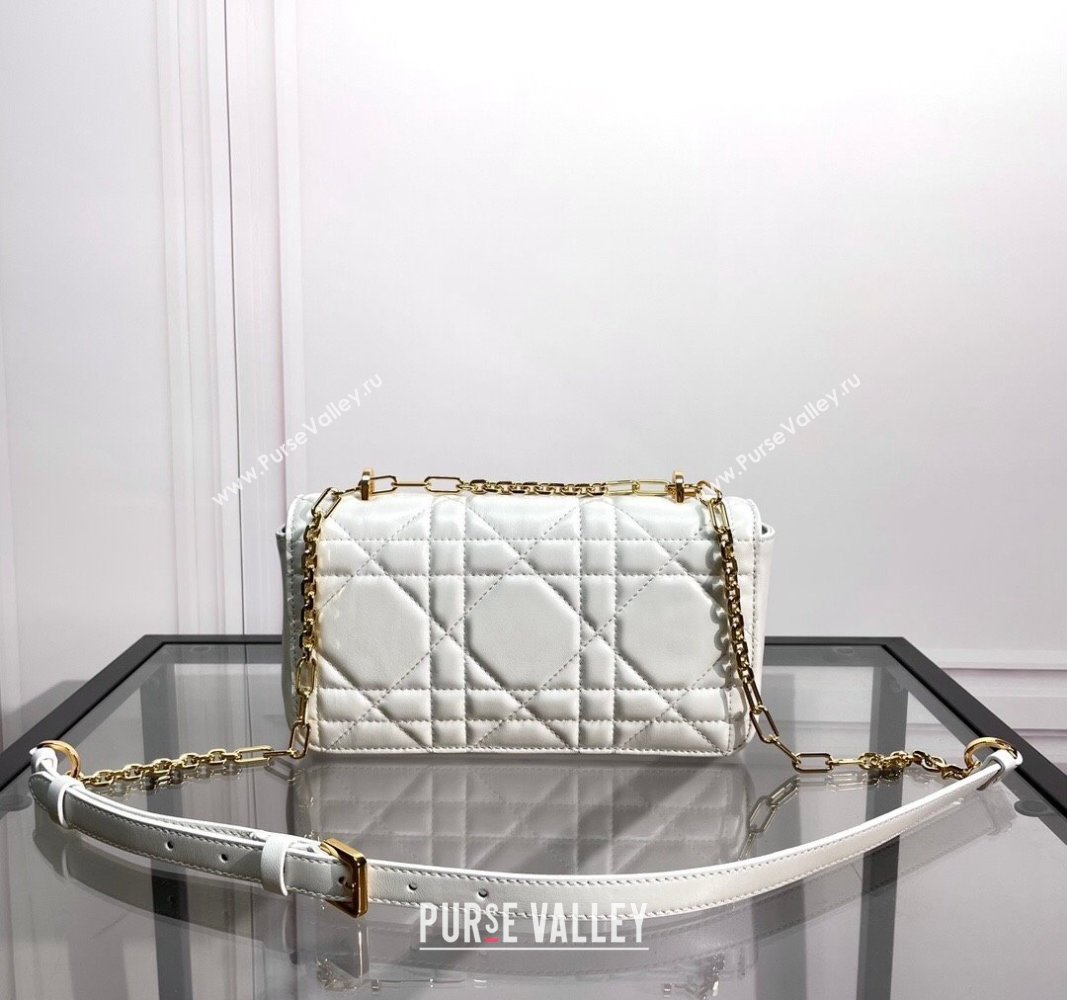 Dior Miss Daisy Mini Bag in Macrocannage Lambskin White 2024 (BF-240624091)