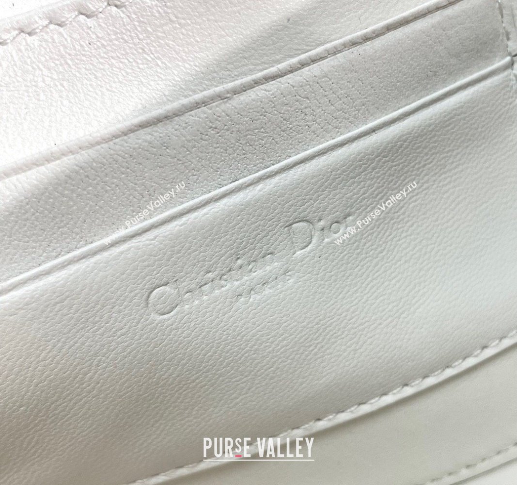 Dior Miss Daisy Mini Bag in Macrocannage Lambskin White 2024 (BF-240624091)