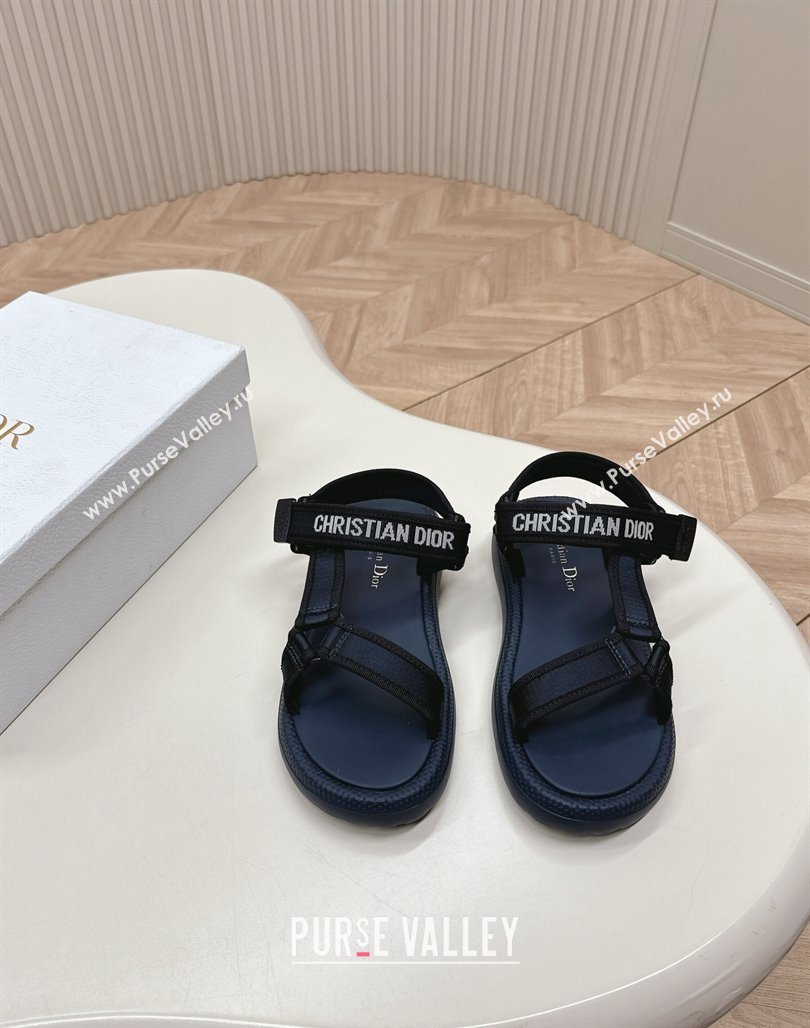 Dior Dioriviera D-Wave Sandals in Technical Fabric Deep Blue 2024 0702 (MD-240702074)