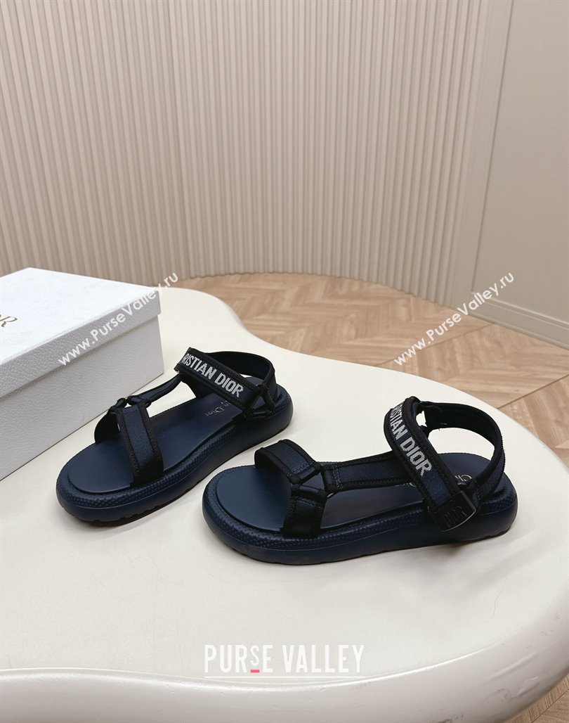 Dior Dioriviera D-Wave Sandals in Technical Fabric Deep Blue 2024 0702 (MD-240702074)