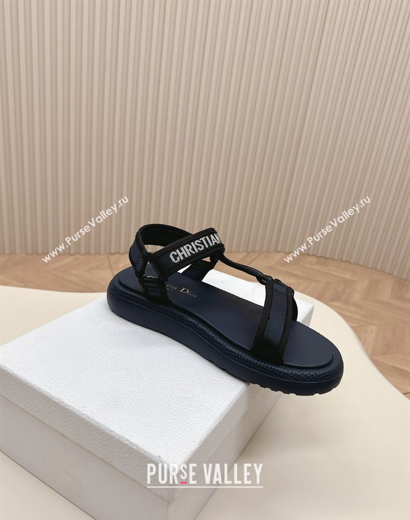 Dior Dioriviera D-Wave Sandals in Technical Fabric Deep Blue 2024 0702 (MD-240702074)