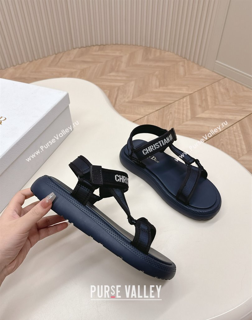 Dior Dioriviera D-Wave Sandals in Technical Fabric Deep Blue 2024 0702 (MD-240702074)